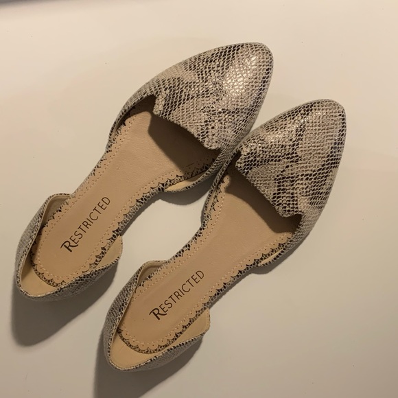 Restricted Snake Print Flat Mules - Never worn (Sz 8.5) - Picture 4 of 5